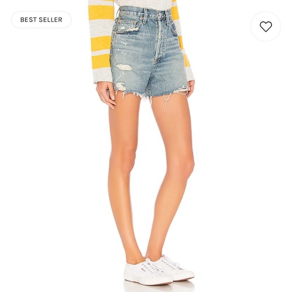 AGOLDE Dee Super High Rise Short in Ricochet - Picture 2 of 9